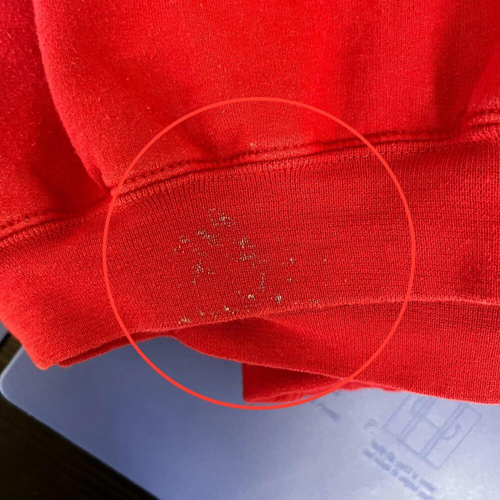 Vintage Stanford Cardinal Hoodie Pullover Sweatshirt Boys Size XL Red Champion - Picture 9 of 10
